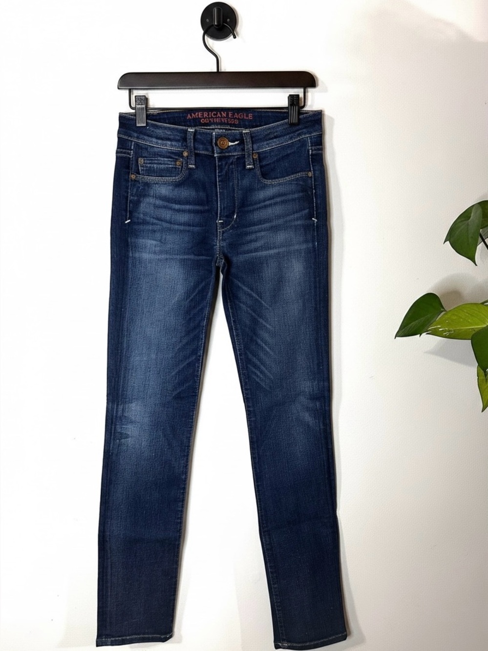 American Eagle AEO Stretch Skinny Jeans Women’s Size 4 Dark Wash Denim Y2K